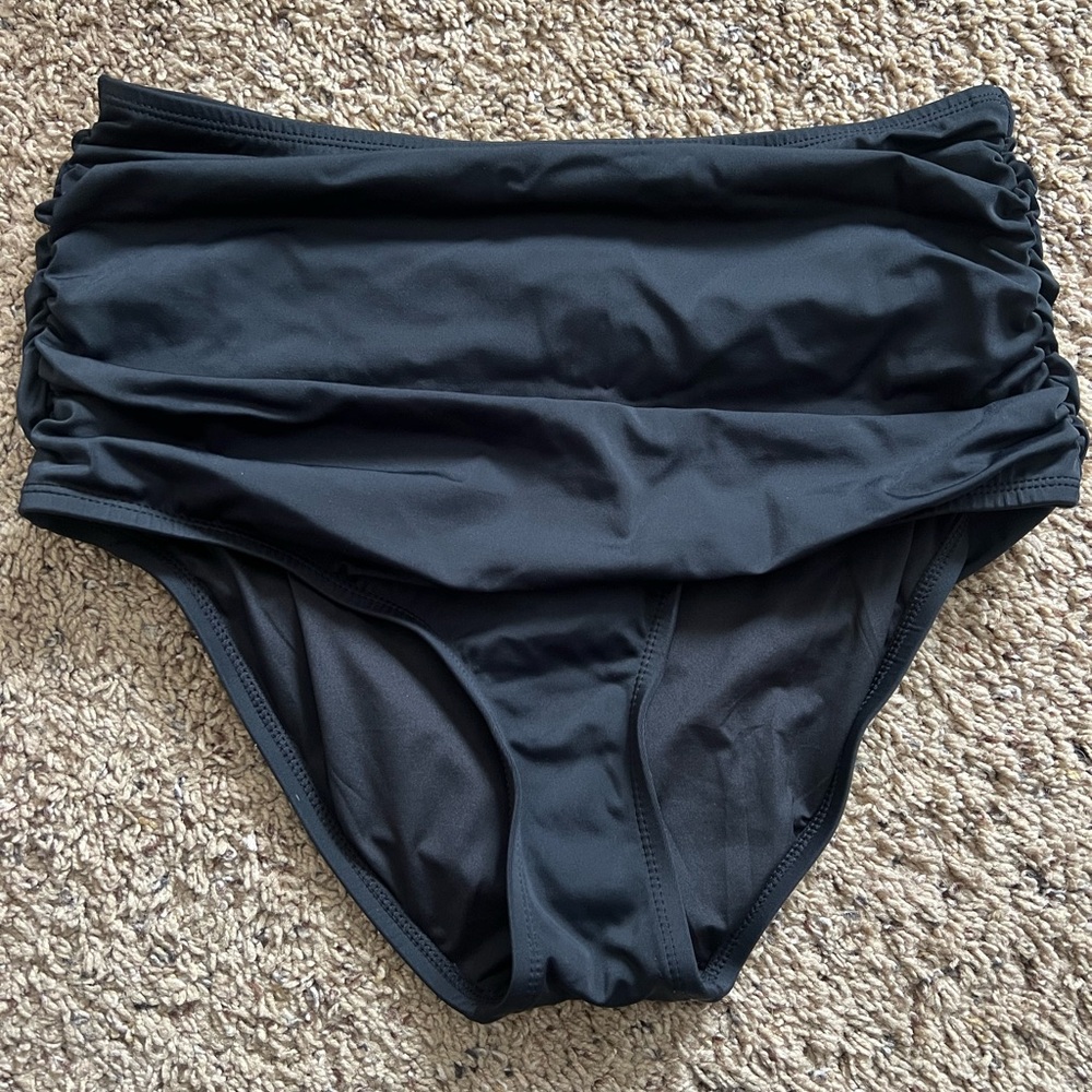 Coastal Blue Black Bikini Bottoms